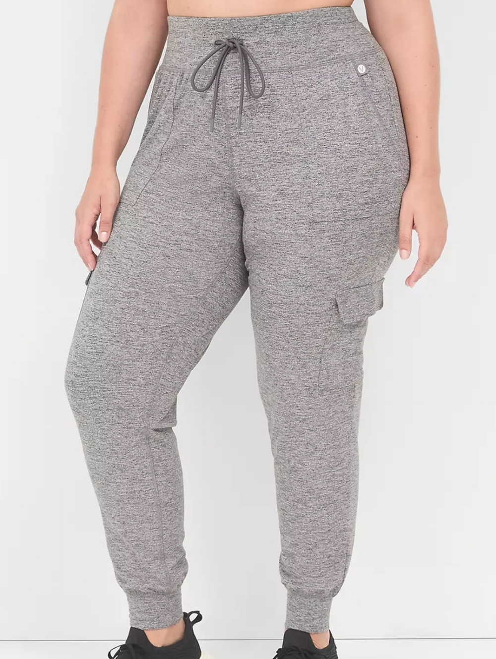 Lane Bryant Livi Soft Gray Heather Cargo Joggers